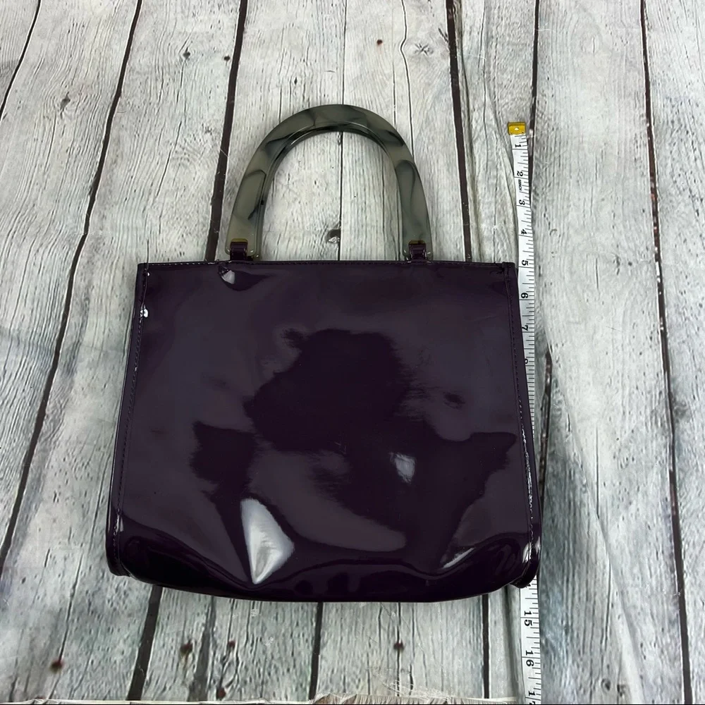 Neiman Marcus Patent Purple Mini Tote